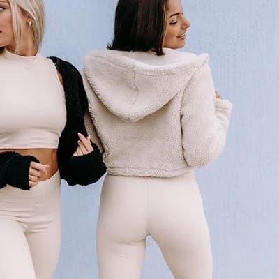 Werk Dancewear Cozy Jacket WInter White (Ivory) - Size XS - NEW - Thumbnail 2