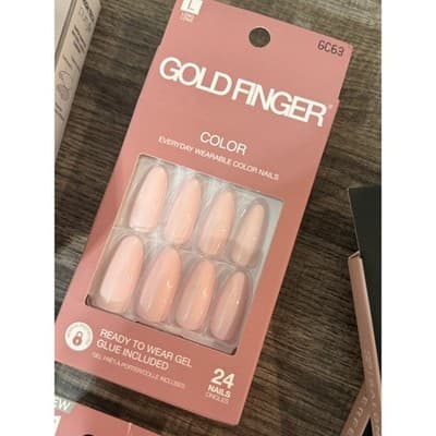 (10 Packs) Press On Nail Bundle - Light Colors, Cateye, Nude, Pink - NEW - Thumbnail 6