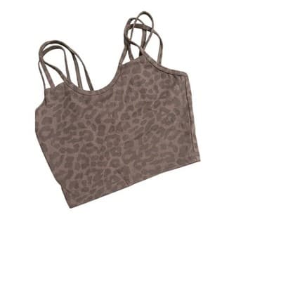 WERK Dancewear Grey Cheetah Lavish Sports Bra Top - Size YXL - Thumbnail 3