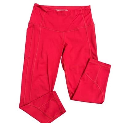 Victoria Secret Sport Knockout Red Capri Leggings - Size Medium - Thumbnail 2