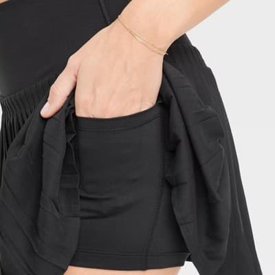 Women's High-Rise Woven Pleated Skort - Size Small - NWT - Thumbnail 2