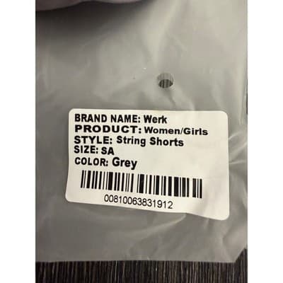 WERK Dancewear Gray Tie String Shorts -Side Tie Performance Shorts - Adult Small - Thumbnail 7