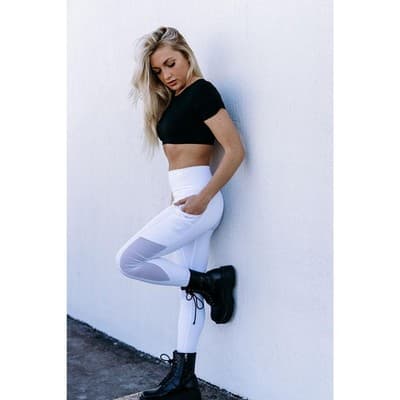 Werk Dancewear/Wavryn Active Black Elliptical Bra Top - Size Large - NEW - Thumbnail 3