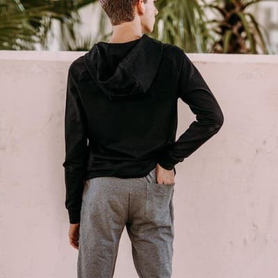 Werk Dancewear/Wavryn Active Black Lightweight Hoodie - Size Medium - Thumbnail 2