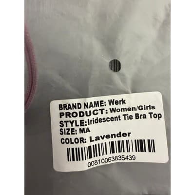 Werk Dancewear Purple Cheetah Strappy Wrap Sports Bra - Size Adult Medium - Thumbnail 5