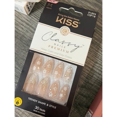 (10 Packs) Press On Nail Bundle - Light Colors, Cateye, Nude, Pink - NEW - Thumbnail 7