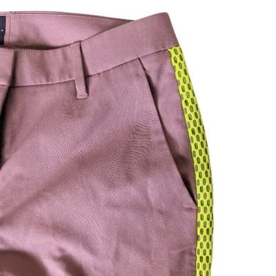 New WILDFANG Empower Colorblock Slim Crop Pant Rose Brown/Neon Green - Size 4 - Thumbnail 3