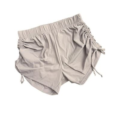 WERK Dancewear Gray Tie String Shorts -Side Tie Performance Shorts - Adult Small - Thumbnail 5