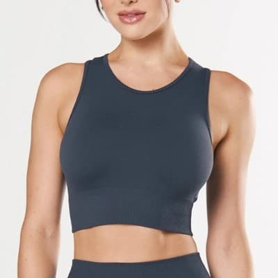 SECONDLEFT Seamless Cropped Sports Bra - Color Blueberry - Size Medium - Image 1