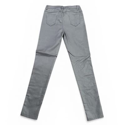 Gray Faux Leather Skinny Pants High Rise Stretch Slim Size Large - Thumbnail 3