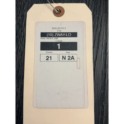 Nicky Jam Screen Worn Bad Boys 3 Zway-Lo Wardrobe Jacket Shirt Hat Belt with COA - Thumbnail 11