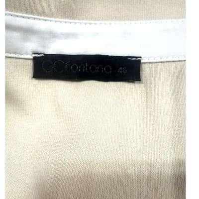 GC Fontana Long Sleeve Button Neck Top - Beige - Size 46 (Large) - NWOT - Thumbnail 3
