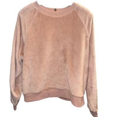 Arizona Jean Co Soft Velour Blush Pink Sweatshirt - Size Large - Image 1