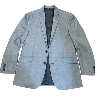 Structure Fitted Men's Suit Jacket Dark Gray Size 40 Regular - Thumbnail 3