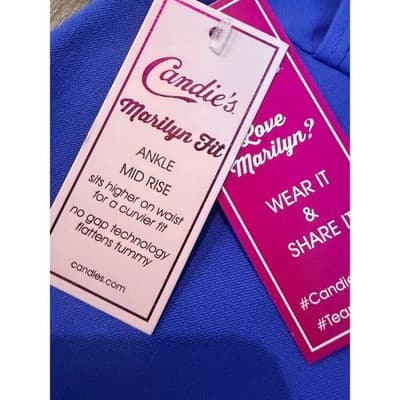 Candie’s Blue Ankle Pants Marilyn Fit Mid Rise Slim Size 7 - Thumbnail 5