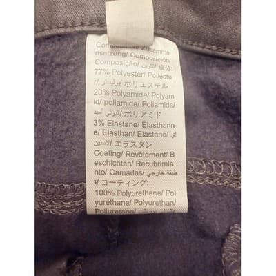 Gray Faux Leather Skinny Pants High Rise Stretch Slim Size Large - Thumbnail 5