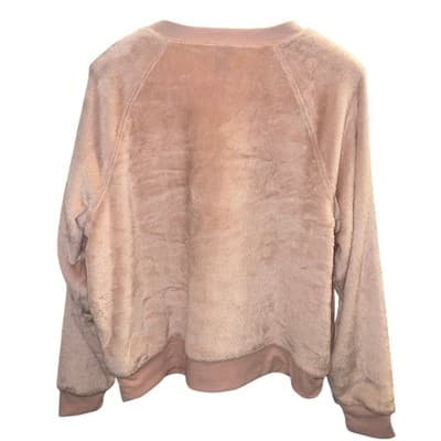 Arizona Jean Co Soft Velour Blush Pink Sweatshirt - Size Large - Thumbnail 2