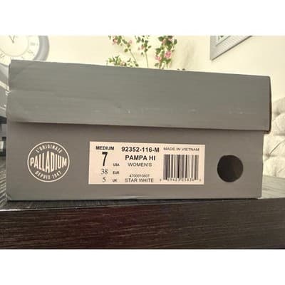 Size 7 - Palladium Pampa HI Star White - New in Box - Thumbnail 5