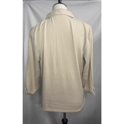 GC Fontana Long Sleeve Button Neck Top - Beige - Size 46 (Large) - NWOT - Thumbnail 2
