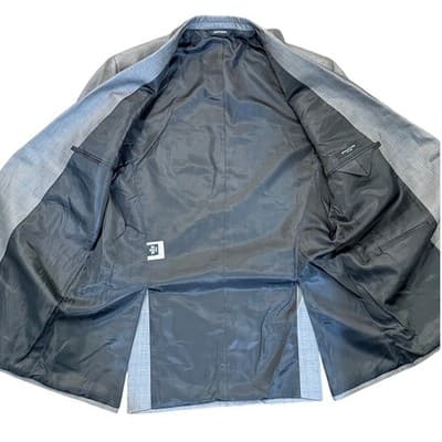 Structure Fitted Men's Suit Jacket Dark Gray Size 40 Regular - Thumbnail 4