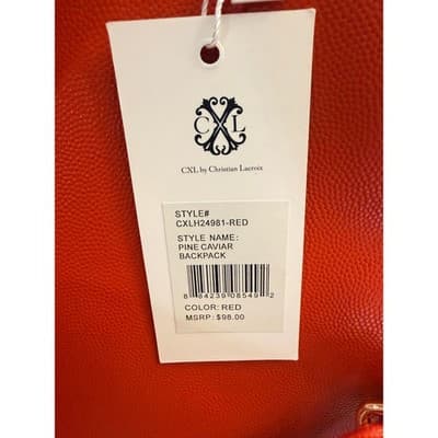 CXL by Christian Lacroix Mini Backpack Red with Gold Hardware NWT - Thumbnail 3