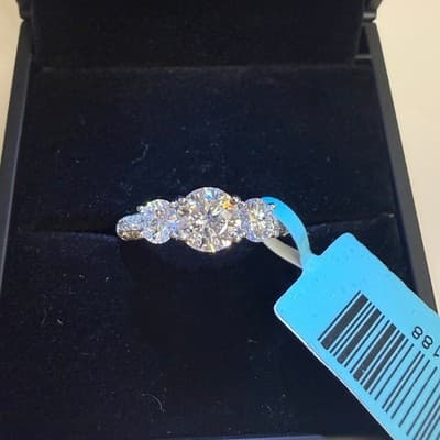 925 Sterling Silver Moissanite Ring – 2.38 CTW, Size 10 – LED Box Included - Image 1