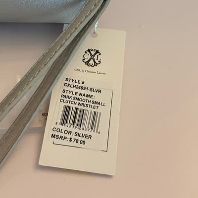 CXL by Christian Lacroix Silver Park Smooth Small Clutch Wristlet NWT - Thumbnail 4