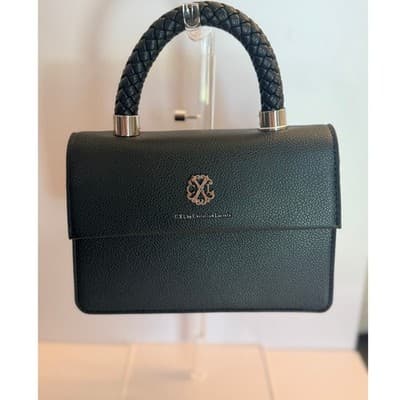 CXL Christian Lacroix Jardin Braided Handle Crossbody Bag Black NWT - Image 1