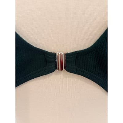 Ribbed One Piece Cut Out Padded Swim Suit Dark Green - NWOT - Size XL - Thumbnail 3