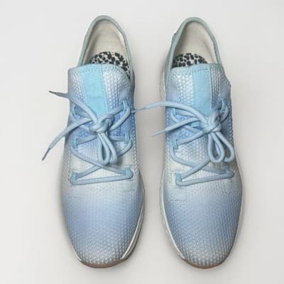 URBAN SPORT by J/SLIDES Women's Light Blue Ombre Knit Lace Up Sneakers Size 7.5 - Thumbnail 2