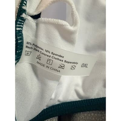 Ribbed One Piece Cut Out Padded Swim Suit Dark Green - NWOT - Size XL - Thumbnail 4