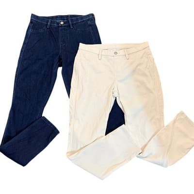 Uniqlo Jeggings Bundle XS & S Dark Wash Blue and Beige Stretch Pants - Thumbnail 2