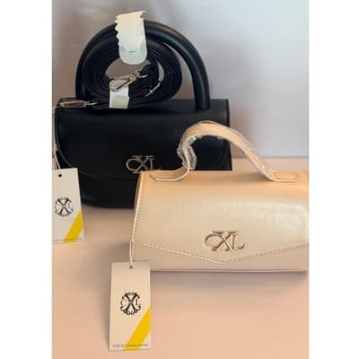 (2) CXL by Christian Lacroix Crossbody Bags Bundle Black & Cream NWT - Image 1