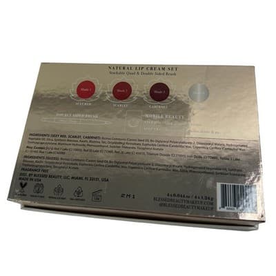 Blessed Beauty “Goddess Reds” Natural Lip Cream Set – New in Box - Thumbnail 3