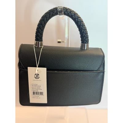 CXL Christian Lacroix Jardin Braided Handle Crossbody Bag Black NWT - Thumbnail 2