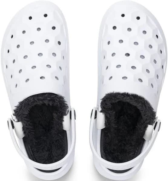 Joybees Cozy White Clogs with Gray Removable Liner - Size 7 (UK 5/EU 37.5) - Thumbnail 3