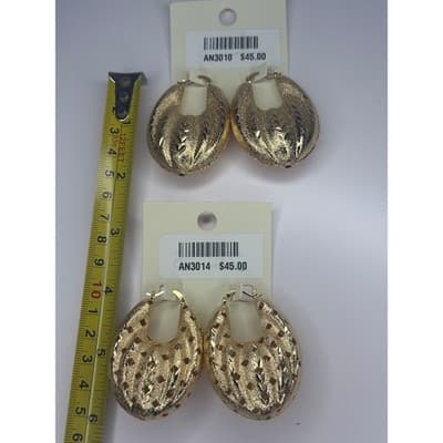 5 sets Jennifer & Company Gold Hoop Earring Bundle - NEW - Thumbnail 8