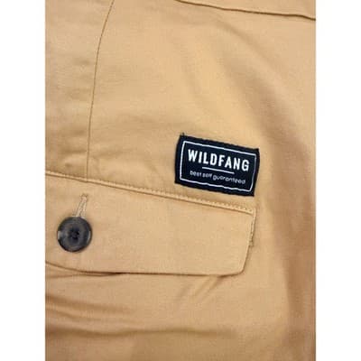WILDFANG The Essential Trouser Pants – Tan Cuff Taper Mid Rise – Size 22W - Thumbnail 6
