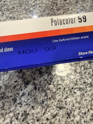 Unopened Polaroid Polacolor 59 4x5 Sheet Film ISO 80/20 - 20 Photos Exp Nov. 99 - Thumbnail 3