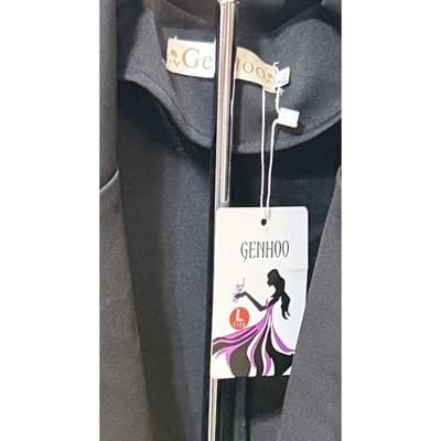 New – Women’s Black Fitted Blazer/Jacket w/ Gold Zipper Pockets - Large - Thumbnail 3