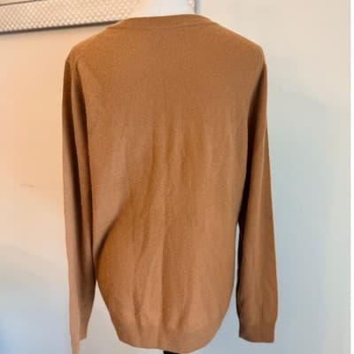 Soft by Naadam 100% Cashmere Sweater Womens Large Camel Crewneck Luxury Knit - Thumbnail 3