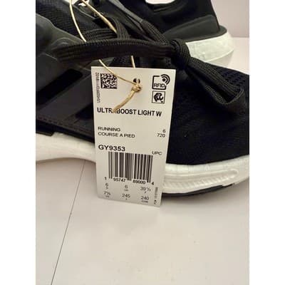 Adidas Ultraboost Light Running Shoes – Black/White – Women’s 7.5 – New - Thumbnail 4