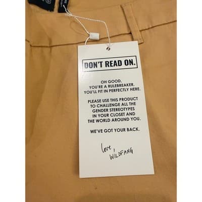 WILDFANG The Essential Trouser Pants – Tan Cuff Taper Mid Rise – Size 22W - Thumbnail 4