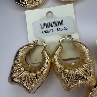 5 sets Jennifer & Company Gold Hoop Earring Bundle - NEW - Thumbnail 5