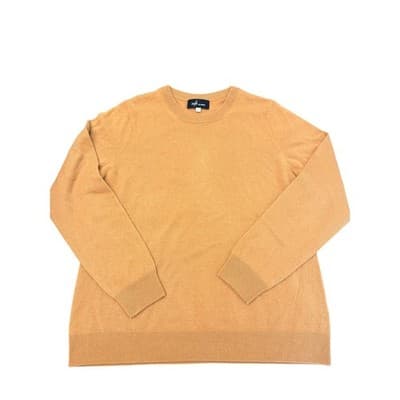 Soft by Naadam 100% Cashmere Sweater Womens Large Camel Crewneck Luxury Knit - Thumbnail 4