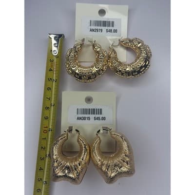 5 sets Jennifer & Company Gold Hoop Earring Bundle - NEW - Thumbnail 7