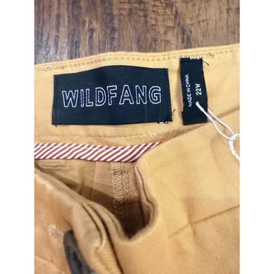 WILDFANG The Essential Trouser Pants – Tan Cuff Taper Mid Rise – Size 22W - Thumbnail 5