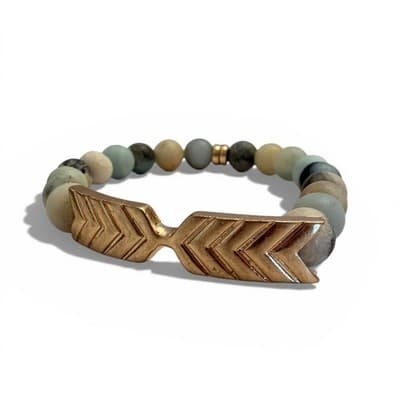 (3 Pc) Pomina Necklace Bracelet Earrings Set Boho Fan Earrings Chunky Gold Chain - Thumbnail 4