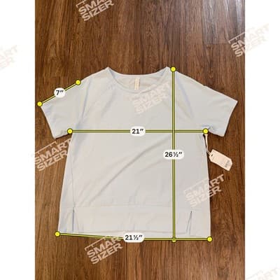 Stylus Baby Blue Short Sleeve Top Lightweight Stretch Casual Blouse Size - Thumbnail 7