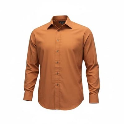 Croft & Barrow Broadcloth Dress Shirt Rust Color Wrinkle Resistant 17-34/35 - Image 1